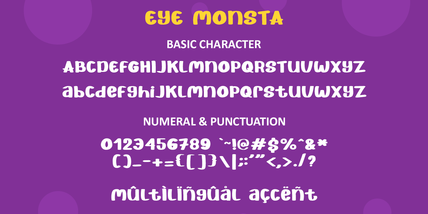 Example font Eye Monsta #3